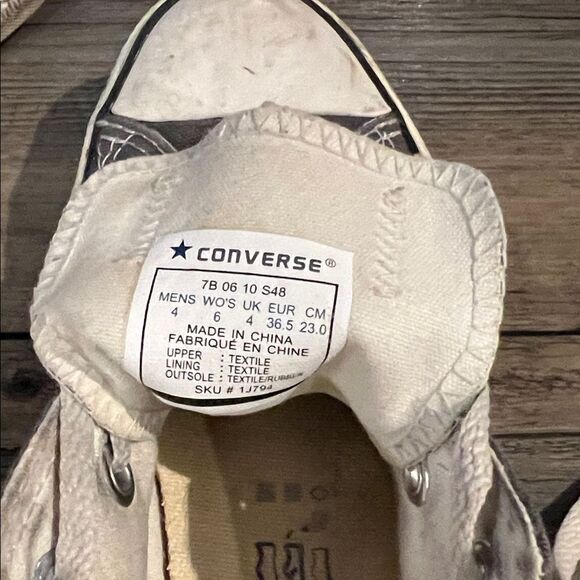 Converse Charcoal and White Low-Top Sneakers - Picture 3 of 8